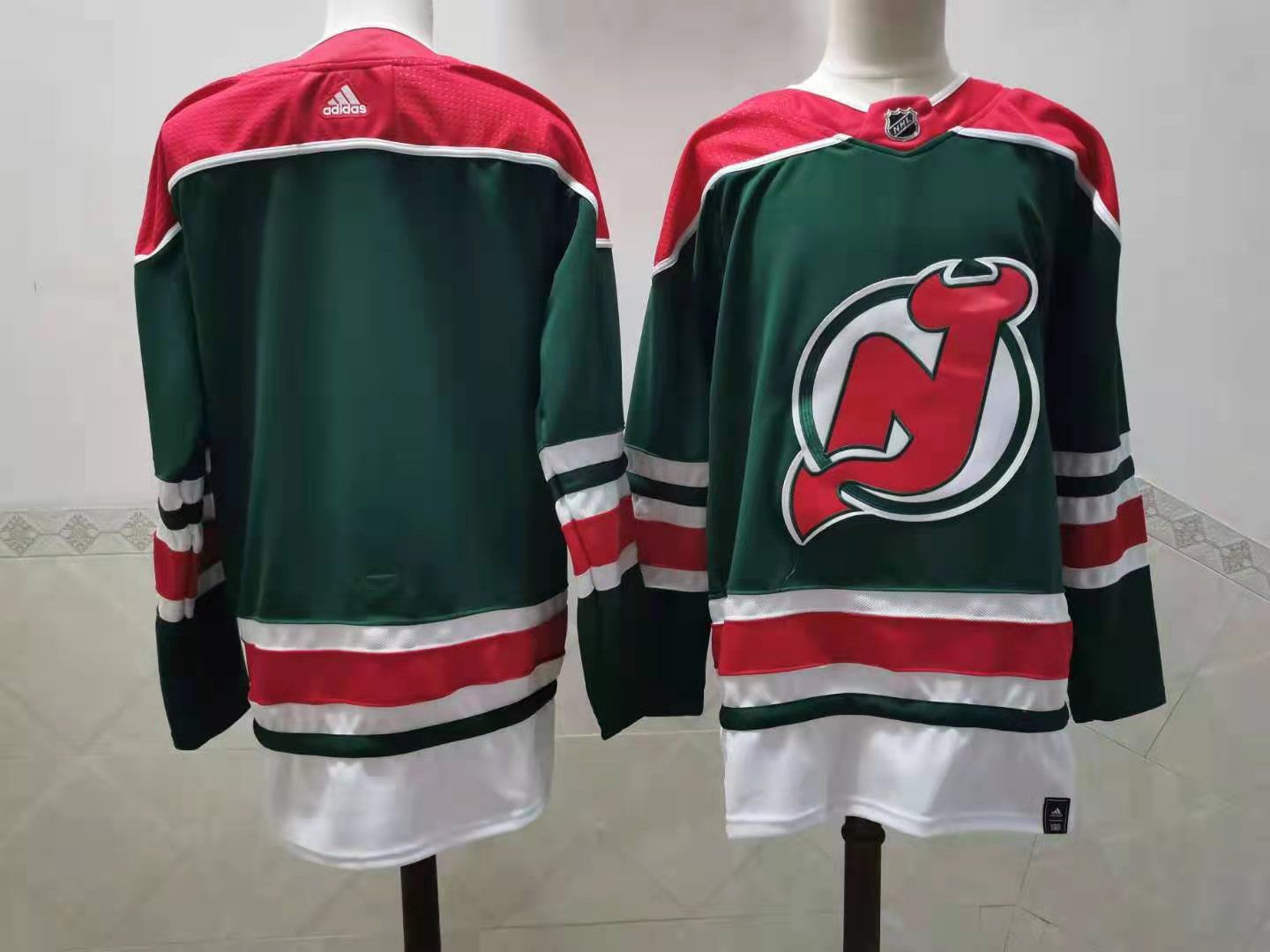Men New Jersey Devils Blank Green Throwback Stitched 2021 Adidias NHL Jersey->new jersey devils->NHL Jersey